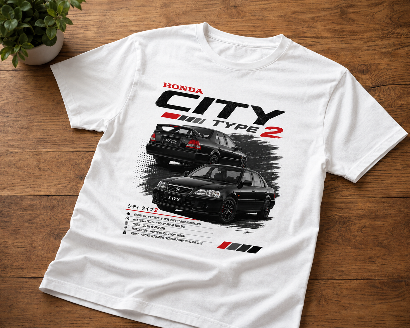 Honda City Type 2 Unisex Tshirt